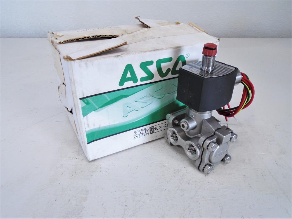 Asco Red Hat II 3/8" NPT 3-Way Solenoid Valve EV8316G382VMB, EV8003G300